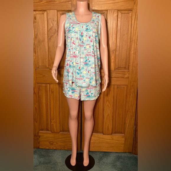 NWOT Vintage Secret Treasures Sleepwear Tank and Shorts Pajama Set Size XL 16/18 - Picture 2 of 14